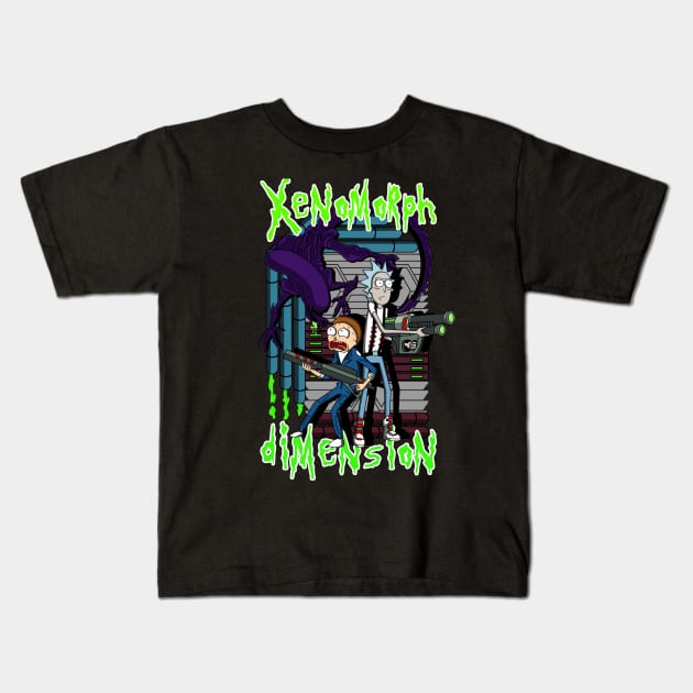 Xenomorph Dimension Kids T-Shirt by BuckRogers